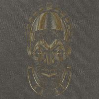 Benin Ivory Mask Gold Cotton Canvas Backpack