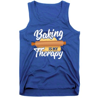 Baking Is My Therapy Baker Bake Bakery Owner Pastry Maker Great Gift Tank Top