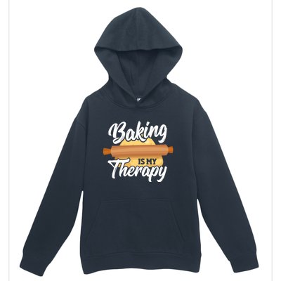 Baking Is My Therapy Baker Bake Bakery Owner Pastry Maker Great Gift Urban Pullover Hoodie