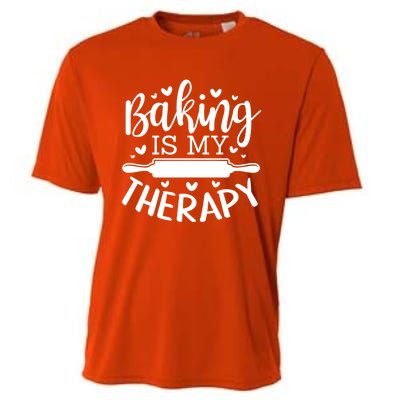 Baking Is My Therapy Don't Need A Rehab But Flour And Sugar Great Gift Cooling Performance Crew T-Shirt