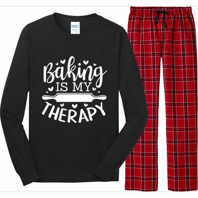 Baking Is My Therapy Don't Need A Rehab But Flour And Sugar Great Gift Long Sleeve Pajama Set