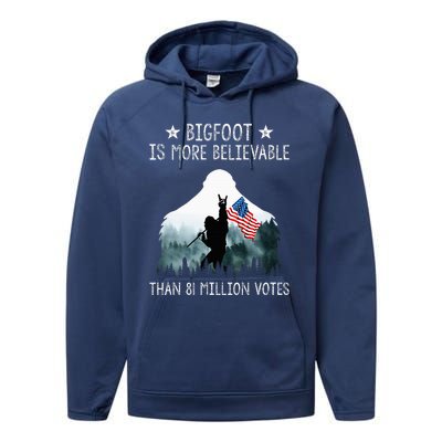 Bigfoot Is More Believable Than 81 Million Votes Performance Fleece Hoodie