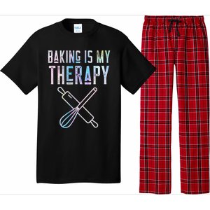 Baking Is My Therapy Baker Bake Cake Bread Pastry Chef Food Cute Gift Pajama Set