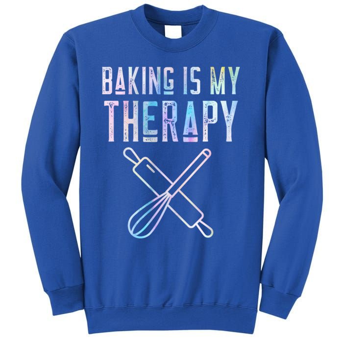 Baking Is My Therapy Baker Bake Cake Bread Pastry Chef Food Cute Gift Sweatshirt