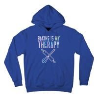 Baking Is My Therapy Baker Bake Cake Bread Pastry Chef Food Cute Gift Tall Hoodie