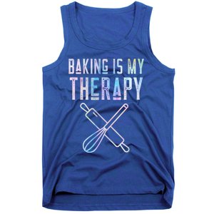 Baking Is My Therapy Baker Bake Cake Bread Pastry Chef Food Cute Gift Tank Top