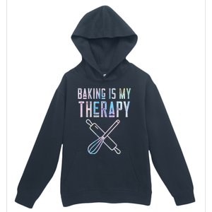 Baking Is My Therapy Baker Bake Cake Bread Pastry Chef Food Cute Gift Urban Pullover Hoodie