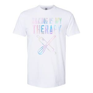 Baking Is My Therapy Baker Bake Cake Bread Pastry Chef Food Cute Gift Softstyle CVC T-Shirt