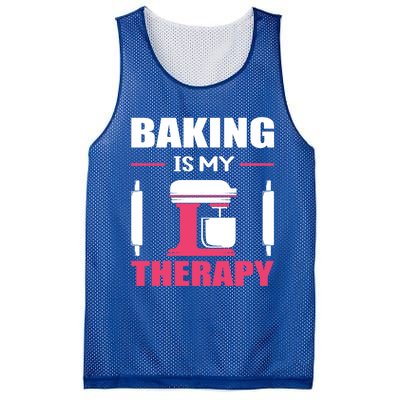 Baking Is My Therapy! Kitchen Baker Passion Great Gift Mesh Reversible Basketball Jersey Tank