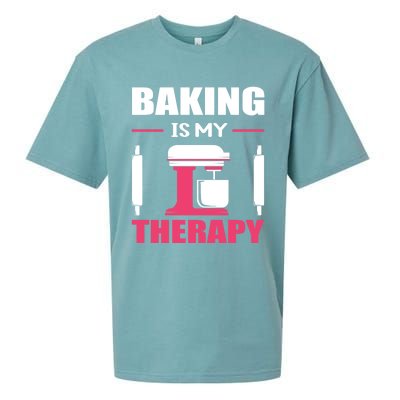 Baking Is My Therapy! Kitchen Baker Passion Great Gift Sueded Cloud Jersey T-Shirt