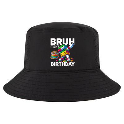 Bruh Its My Birthday Master Builder Dabbing Blocks Bricks Cool Comfort Performance Bucket Hat