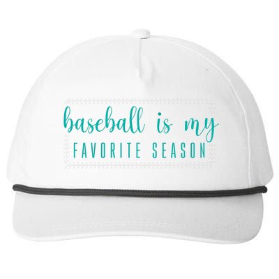 Baseball Is My Favorite Season Baseball Gift Snapback Five-Panel Rope Hat