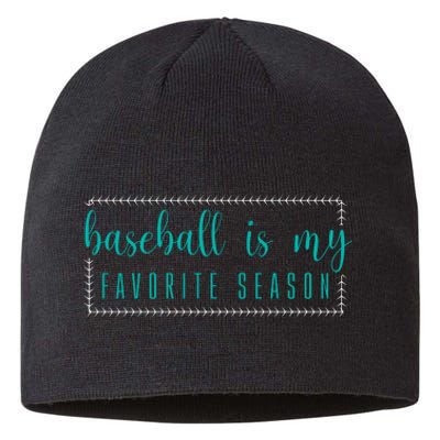 Baseball Is My Favorite Season Baseball Gift Sustainable Beanie