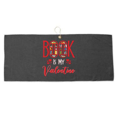 Book Is My Valentine's Day Bookworm And Book Lovers Meaningful Gift Large Microfiber Waffle Golf Towel