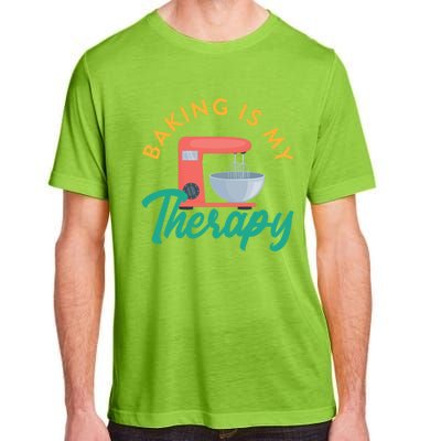 Baking Is My Therapy Baker Baking Pastry Lover Gift Adult ChromaSoft Performance T-Shirt