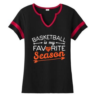 Basketball Is My Favorite Season Coach Player Men Women Ladies Halftime Notch Neck Tee