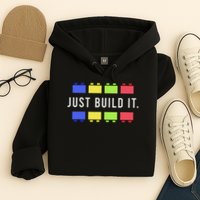 Build It Master Builder Construction Building Blocks Bricks Hoodie