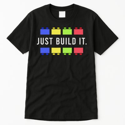Build It Master Builder Construction Building Blocks Bricks Tall T-Shirt