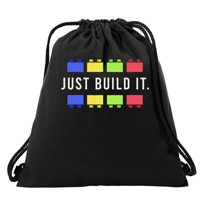 Build It Master Builder Construction Building Blocks Bricks Drawstring Bag