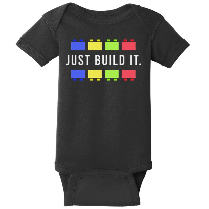 Build It Master Builder Construction Building Blocks Bricks Baby Bodysuit