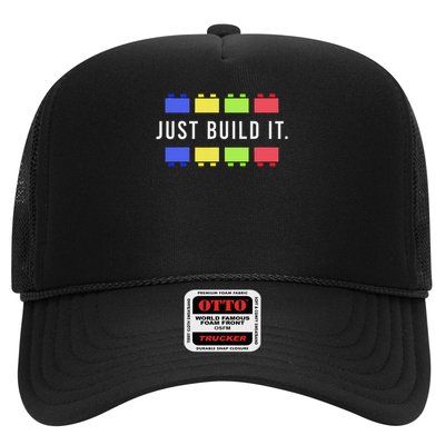 Build It Master Builder Construction Building Blocks Bricks Trucker Hat