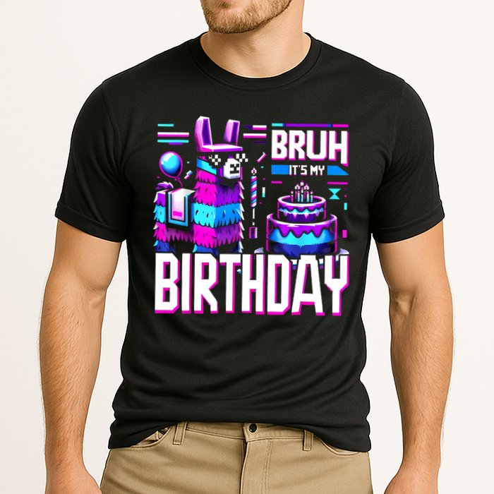 Bruh Its My Birthday Llama Pinata Family Party Bday Cooling Performance Crew T-Shirt