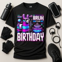 Bruh Its My Birthday Llama Pinata Family Party Bday Cooling Performance Crew T-Shirt