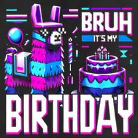 Bruh Its My Birthday Llama Pinata Family Party Bday Adult Drive Performance Visor
