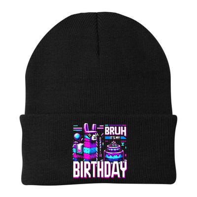 Bruh Its My Birthday Llama Pinata Family Party Bday Beanie