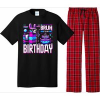 Bruh Its My Birthday Llama Pinata Family Party Bday Pajama Set