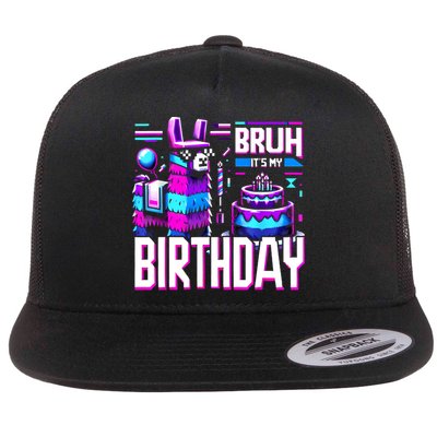 Bruh Its My Birthday Llama Pinata Family Party Bday Flatbill Hat