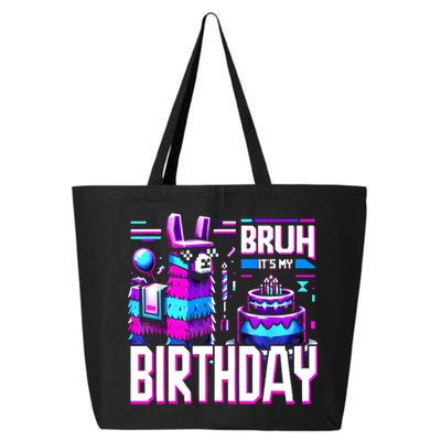 Bruh Its My Birthday Llama Pinata Family Party Bday 25L Jumbo Tote