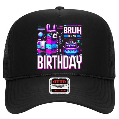 Bruh Its My Birthday Llama Pinata Family Party Bday Trucker Hat