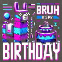 Bruh Its My Birthday Llama Pinata Family Party Bday Cotton Canvas Backpack