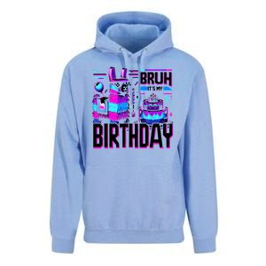 Bruh Its My Birthday Llama Pinata Family Party Bday Unisex Surf Hoodie