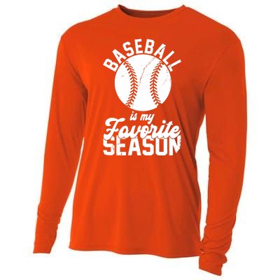 Baseball Is My Favorite Season Sport Lover Cooling Performance Long Sleeve Crew