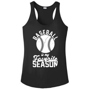 Baseball Is My Favorite Season Sport Lover Ladies PosiCharge Competitor Racerback Tank