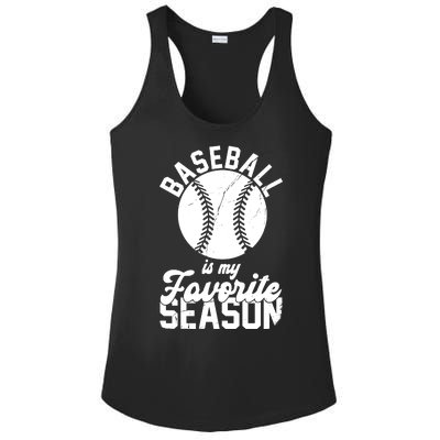 Baseball Is My Favorite Season Sport Lover Ladies PosiCharge Competitor Racerback Tank