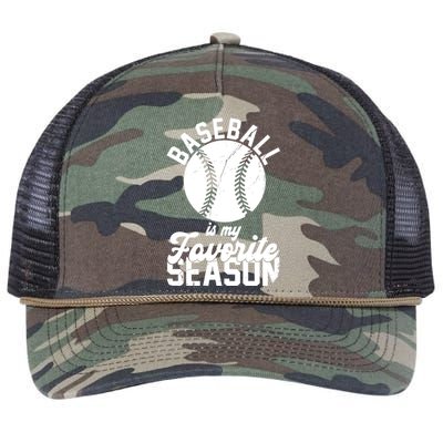 Baseball Is My Favorite Season Sport Lover Retro Rope Trucker Hat Cap