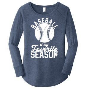 Baseball Is My Favorite Season Sport Lover Women's Perfect Tri Tunic Long Sleeve Shirt