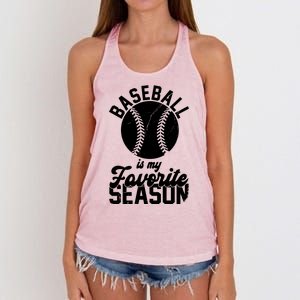 Baseball Is My Favorite Season Sport Lover Women's Knotted Racerback Tank