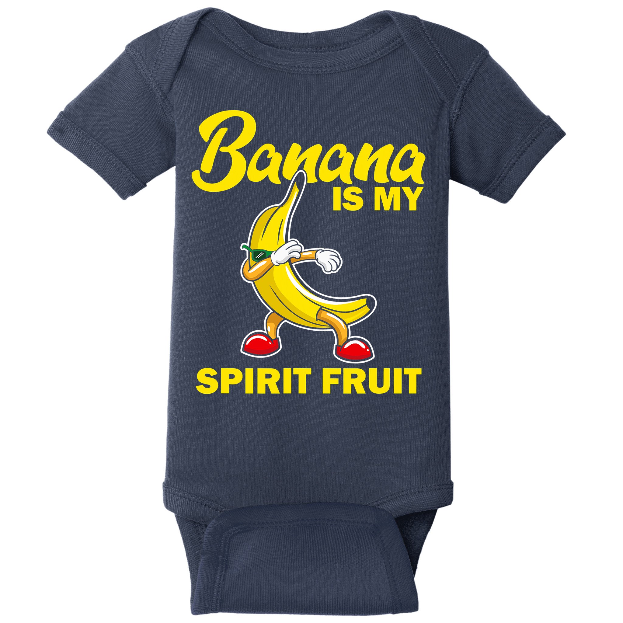 Banana Is My Spirit Fruit Funny Dancing Banana Squad Baby Bodysuit