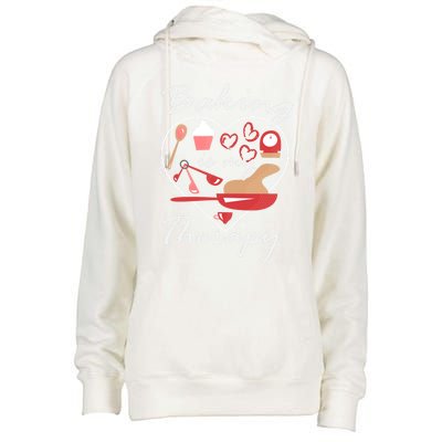 Baking Is My Therapy Baker Enthusiast Meaningful Gift Womens Funnel Neck Pullover Hood