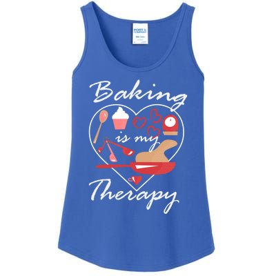 Baking Is My Therapy Baker Enthusiast Meaningful Gift Ladies Essential Tank