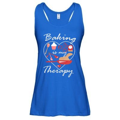 Baking Is My Therapy Baker Enthusiast Meaningful Gift Ladies Essential Flowy Tank