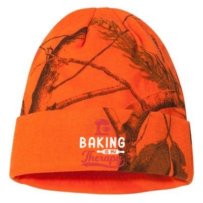 Baking Is My Therapy Funny Baker Cookie Bake Lover Graphic Cute Gift Kati Licensed 12" Camo Beanie