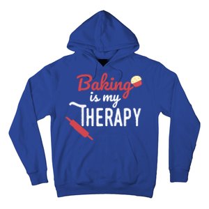 Baking Is My Therapy Baker Funny Chef Funny Gift Hoodie