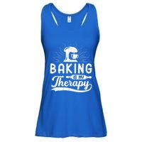 Baking Is My Therapy Funny Baker Cookie Bake Lover Graphic Cool Gift Ladies Essential Flowy Tank