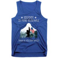 Bigfoot is More Believable Than 81 Million Votes USA Flag  Tank Top