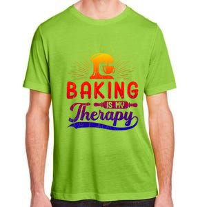 Baking Is My Therapy Funny Baker Cookie Bake Lover Graphic Gift Adult ChromaSoft Performance T-Shirt